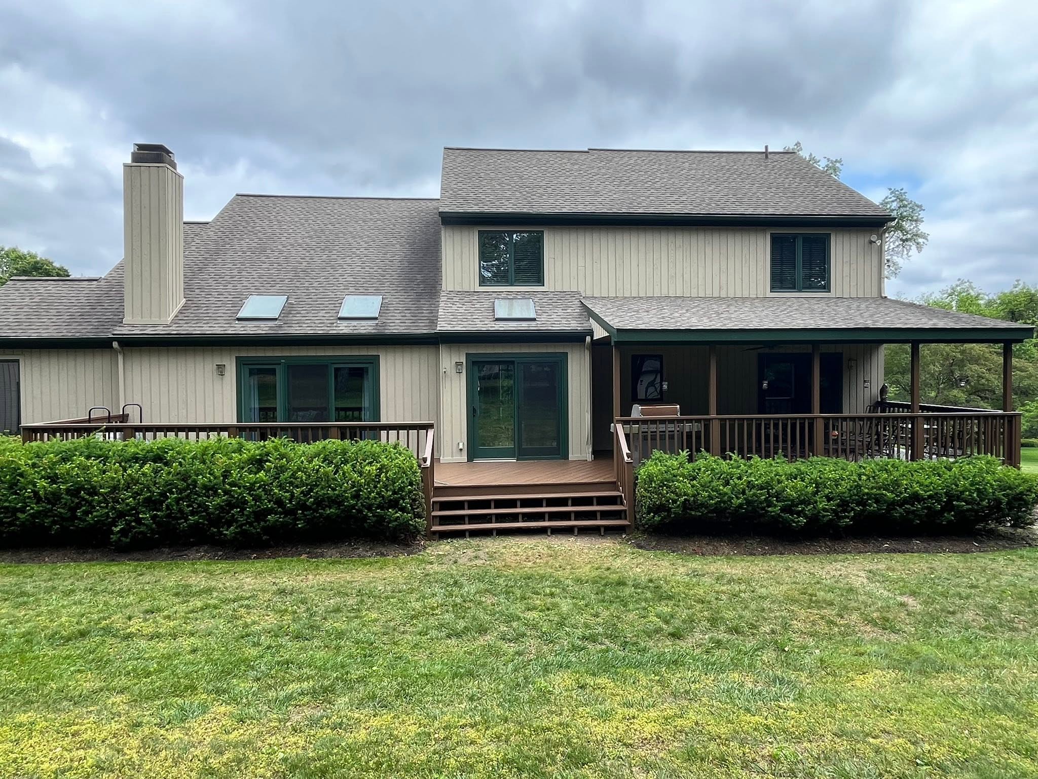 Rear elevation and wrap deck