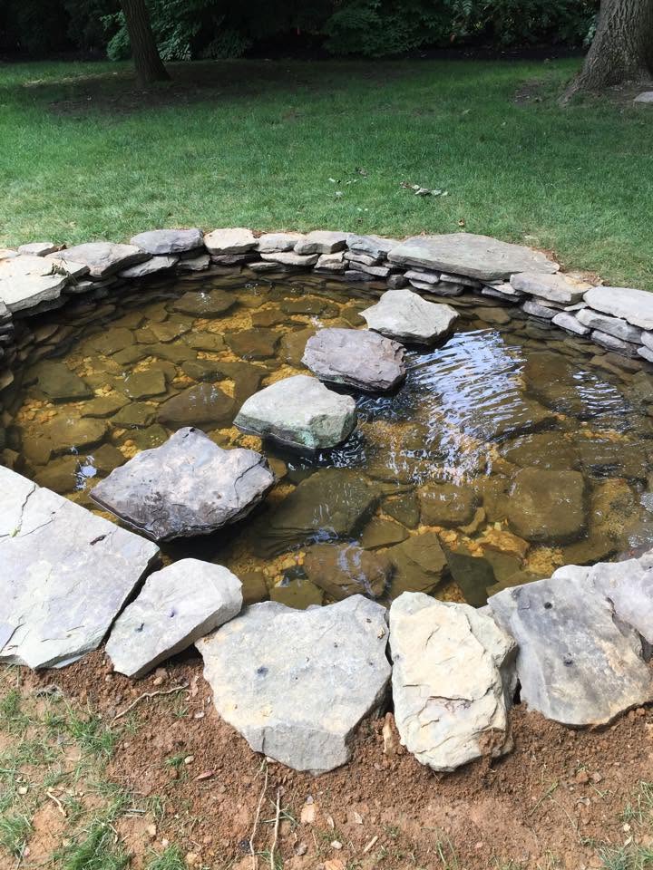 Natural stone pond