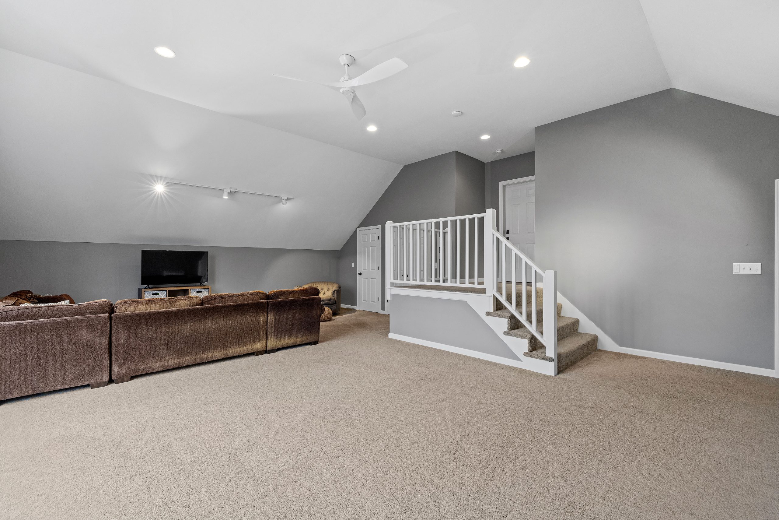 Finished lower level with stair access